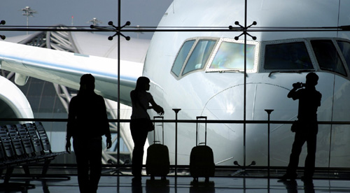 People waiting at an ariport